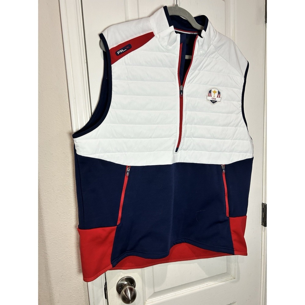 U.S. Ryder Cup Packable Vest - 2025 Bethpage Black Ralph Lauren RLX NWT Golf